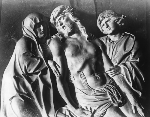 AR105009 Beweinung Christi Relief über der inneren Tür d Georgenkapelle 