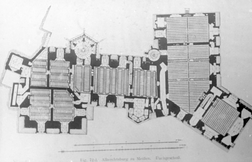 R104023 Albrechtsburg Grundriß des Dachgeschoß 