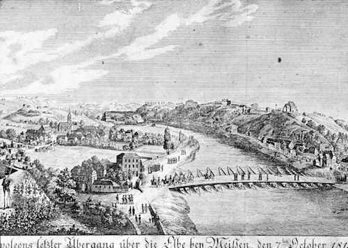 R123031 Napoleons letzter Übergang 7.10.1813 