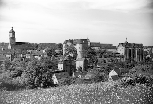 R28014 Kirche und Schloß Nossen vom Rodigt aus gesehen 