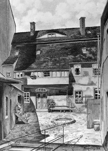 R28003 Gemälde Reproduktion Flämming Nossen Markt 3 
