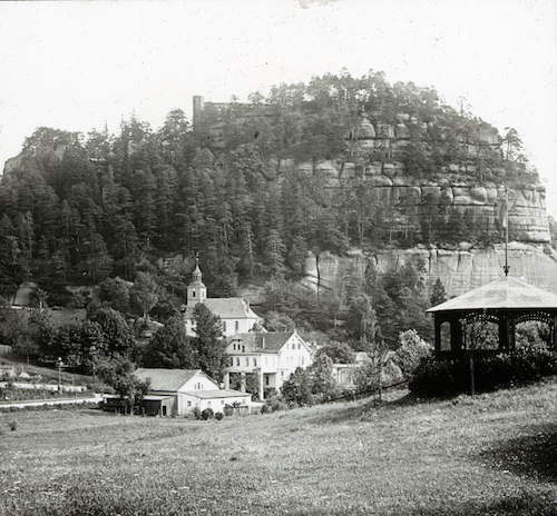 R34021 Oybin, Berg und Kirche 